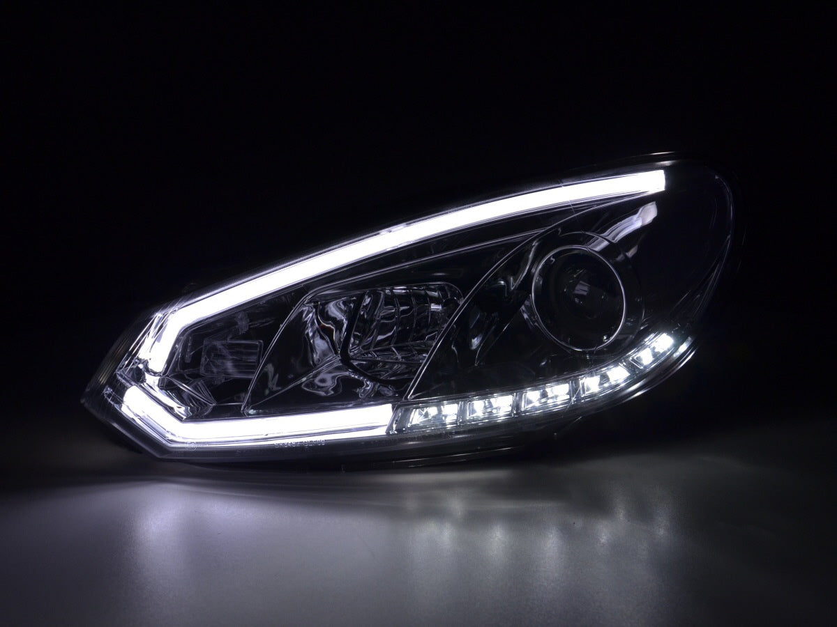 Scheinwerfer Set Daylight LED Tagfahrlicht VW Golf 6 08-12 chrom Scheinwerfer Set Daylight LED Tagfahrlicht VW Golf 6 08-12 chrom